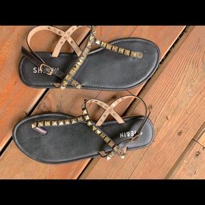 Black gold sandals very nice gorgeous fancy pic